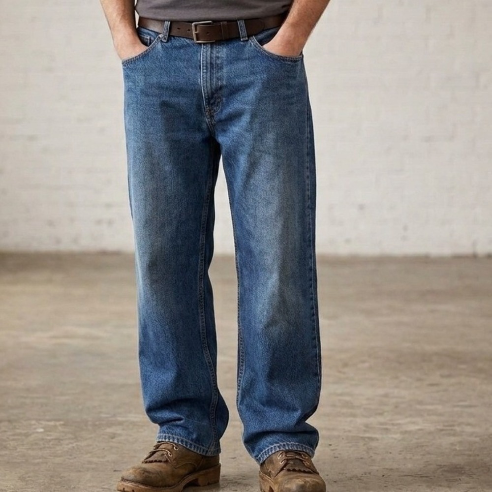 Levis 550 Relaxed Fit Jeans Mens 38x32 Blue Medium Wash Denim 005504886 VTG